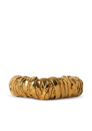 Paola Sighinolfi Wrap textured bracelet - Gold