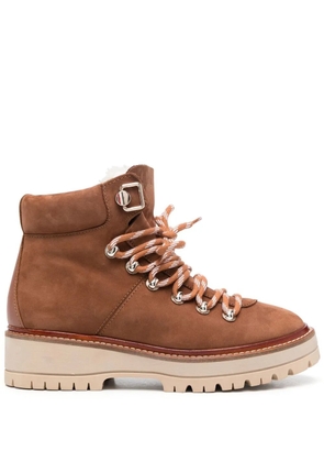 Tommy Hilfiger lace-up leather ankle boots - Brown