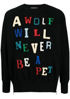 Undercover patch-lettering cotton sweatshirt - Black