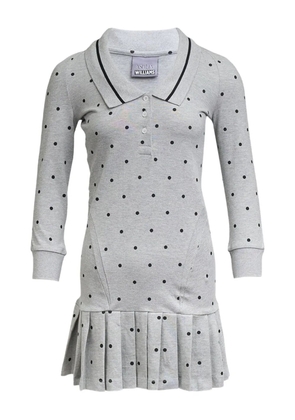 Ashley Williams Amelia long-sleeve polka-dot mini dress - Grey