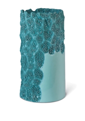 Editions Milano Oxymoron textured ceramic vase (15cm x 29cm) - Green