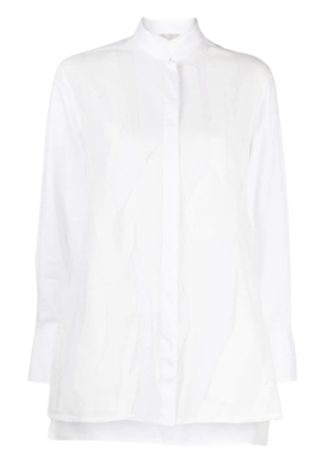 SHIATZY CHEN lace-detailing long-sleeve shirt - White