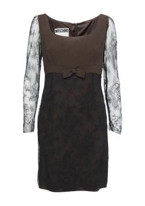 Moschino Pre-Owned bow-detail dress - Brown