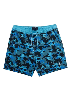 Psycho Bunny Rye All Over-print swim shorts - Blue