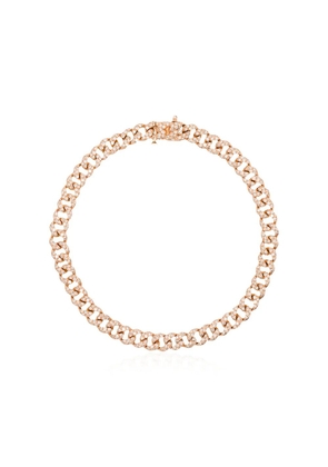 SHAY 18K rose gold and diamond mini 7 inch link bracelet - Pink