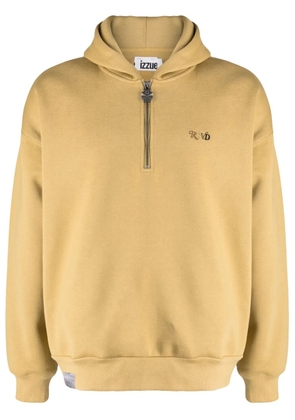 izzue photograph-print half-zip hoodie - Green