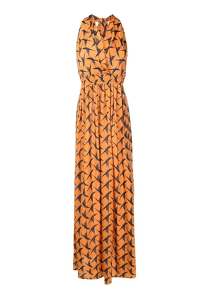 Lygia & Nanny Vênus halterneck long dress - Orange