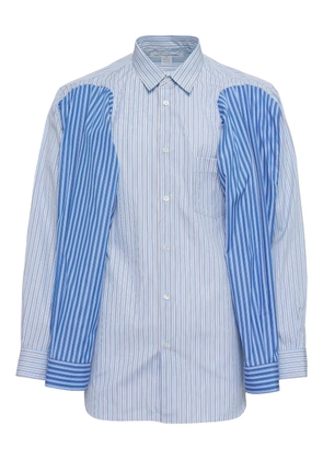 Comme Des Garçons Shirt layered striped shirt - Blue