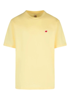 New Balance crew-neck logo-patch T-shirt - Yellow