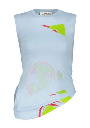 Paolina Russo cotton tank top - Blue