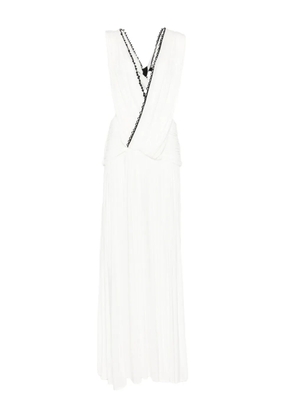 Christopher Esber plunge v-neck dress - White