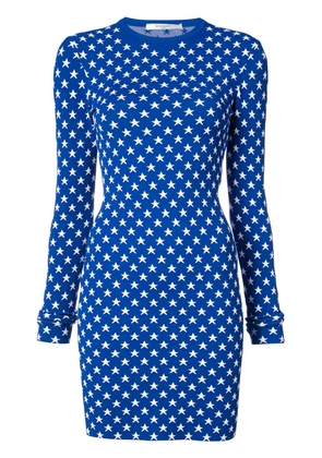 Givenchy star print fitted mini dress - Blue