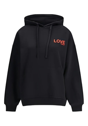 Fiorucci kissing angels love print hoodie - Black