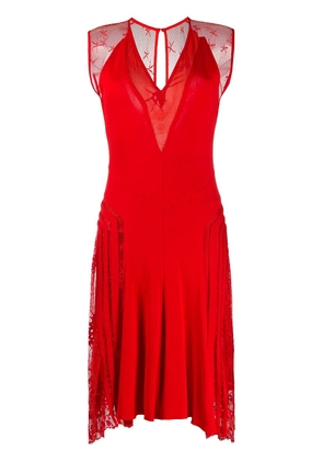 Jean Paul Gaultier Pre-Owned 2000 lace panel dress - Red