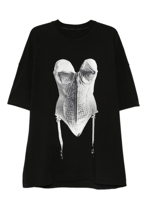 HAMZA Madona printed t-shirt mini dress - Black