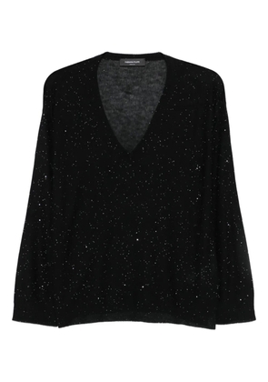 Fabiana Filippi glitter V-neck sweater - Black