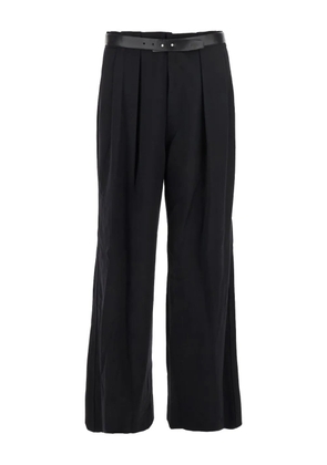 Juun.J pleated-details belted trousers - Black