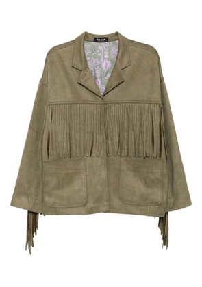 BLAKLACE boho-fringe jacket - Green