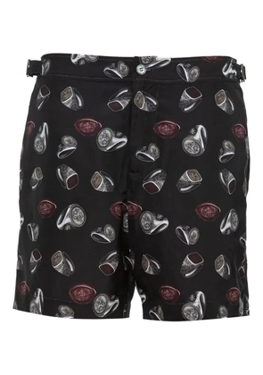 Dolce & Gabbana ring-seal print swim shorts - Black