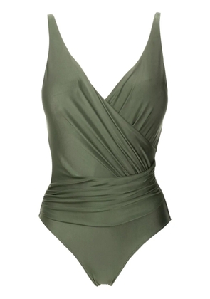Lygia & Nanny Maísa Liso draped swimsuit - Green