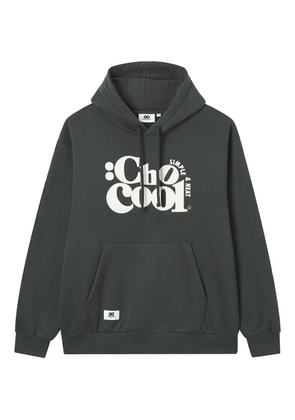CHOCOOLATE logo-print hoodie - Grey