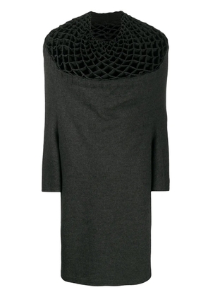 Junya Watanabe Comme des Garçons Pre-Owned 2000s honeycomb collar dress - Grey
