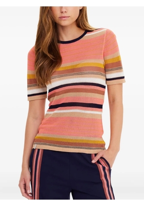 The Upside Sutton striped-knitted T-shirt - Orange