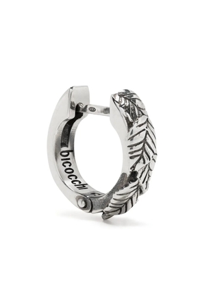 Emanuele Bicocchi Leaves huggie hoop earring - Silver