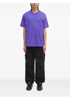 A BATHING APE® logo-embroidered T-shirt - Purple