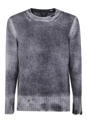 Avant Toi ribbed distressed cashmere sweater - Grey