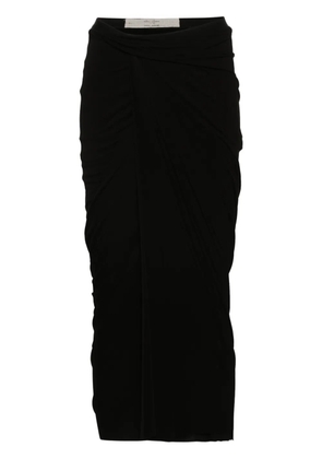 Rick Owens wrap midi skirt - Black