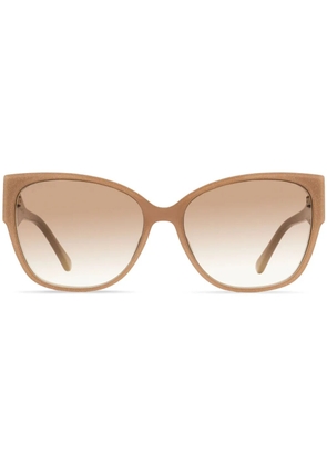 Jimmy Choo Eyewear Shay oversize-frame sunglasses - Neutrals