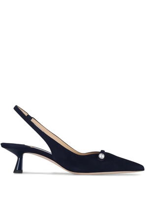 Jimmy Choo Amita pearl suede pumps - Blue