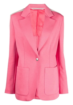 Palm Angels single breasted stripe-trim blazer - Pink