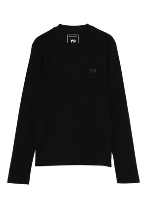 Y-3 logo-print long-sleeve T-shirt - Black