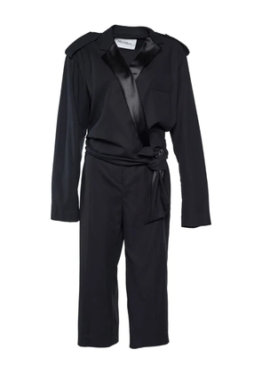 Max Mara tie-detail cotton jumpsuit - Black