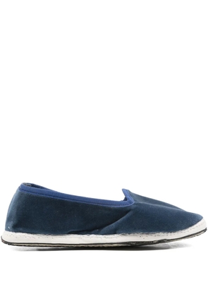drogheria crivellini Classic velvet flat loafers - Blue