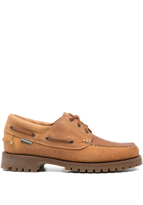 Sebago leather lace-up boat shoes - Brown