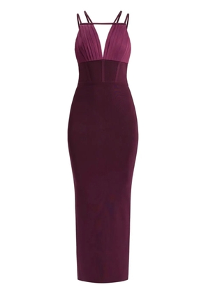 Hervé Léger sleeveless midi dress - Purple
