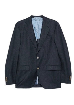 Sand single-breasted wool blazer - Blue