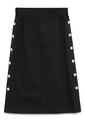 Saint Laurent Pre-Owned 1970s denim midi skirt - Black