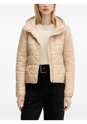 HUGO quilted hooded puffer jacket - Neutrals