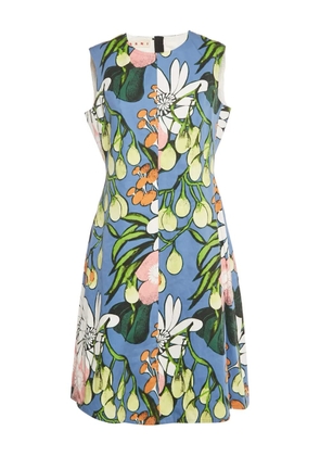 Marni Pre-Owned 2024 floral-print sleeveless midi dress - Blue