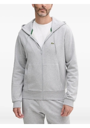 Lacoste logo-patch hoodie - Grey