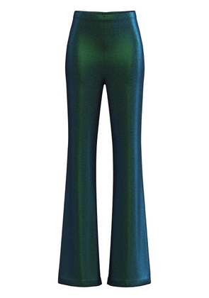 Maccapani lurex flared trousers - Green