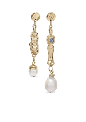Ermanno Scervino pearl-embellishment sculptural-pendant earrings - Gold