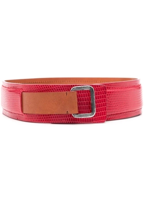 Gianfranco Ferré Pre-Owned 2000s snakeskin-effect two-tone belt - Pink