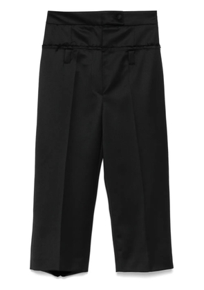 Almaz wool cropped trousers - Black