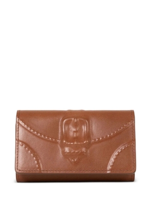Maison MIHARA YASUHIRO embossed-leather key case - Brown