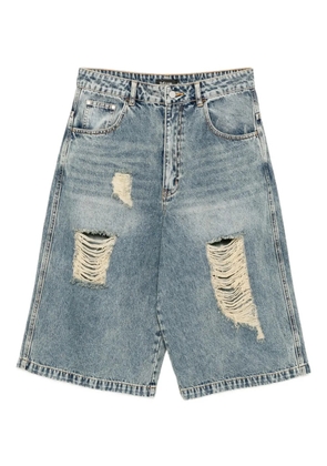 tout a coup ripped denim shorts - Blue